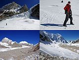 Rolwaling 07 07 Approaching Bottom Of Climb To Tashi Lapcha Pass, Jerome Ryan, Takargo Above Drolambau Glacier, Looking Back At Our Path And Bigphera Go Shar